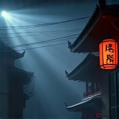 《无声住址》悬疑片封面，门牌与静物